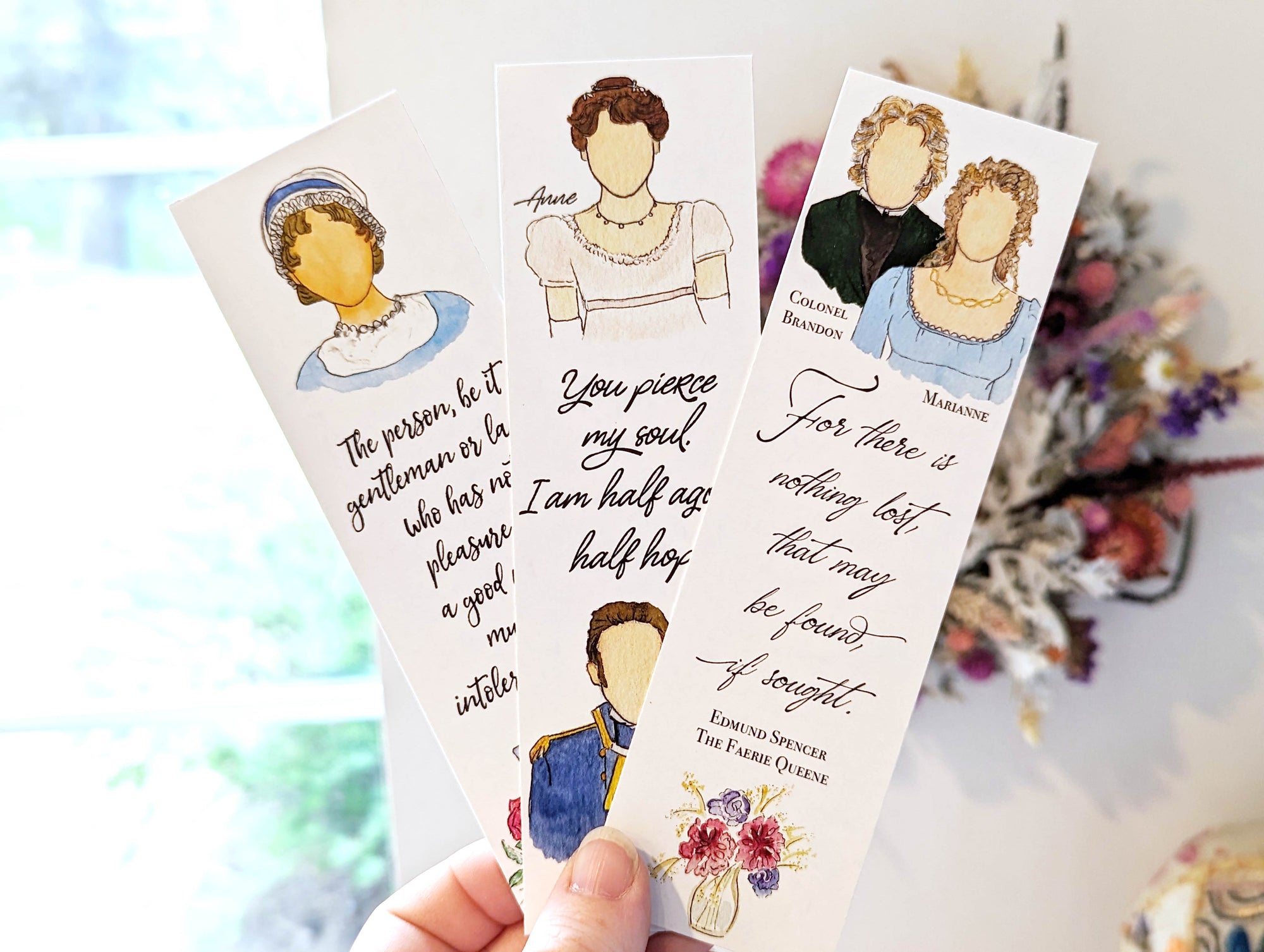 Jane Austen Set of 3 Bookmarks (Persuasion, Sense & Sensibility)