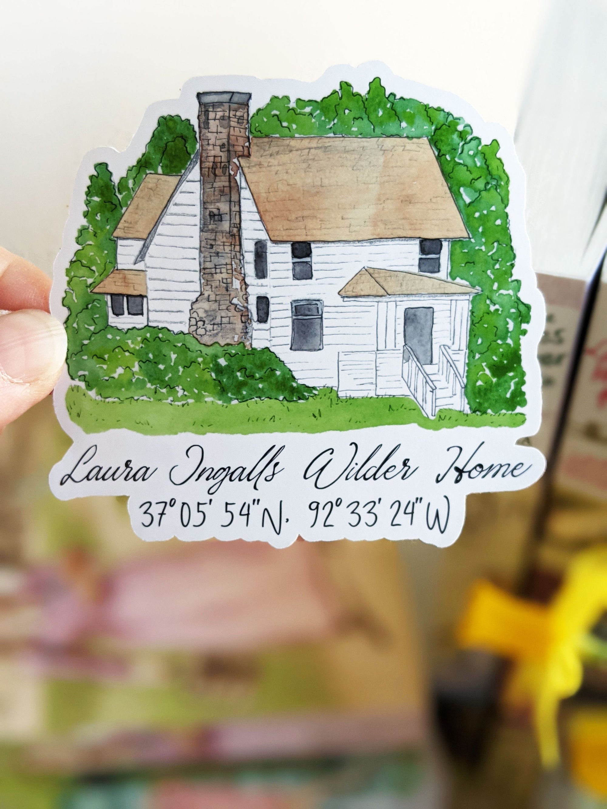 Laura Ingalls Wilder's Missouri House Sticker