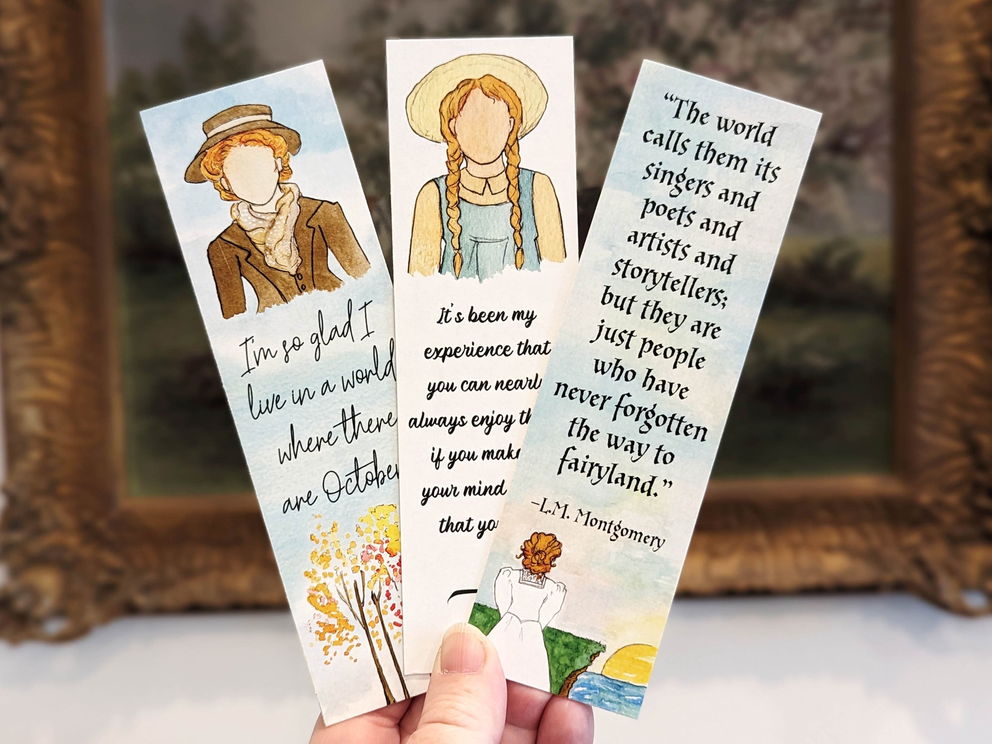 Anne of Green Gables Set of 3 Bookmarks (Anne & L. M. Montgomery Quotes)