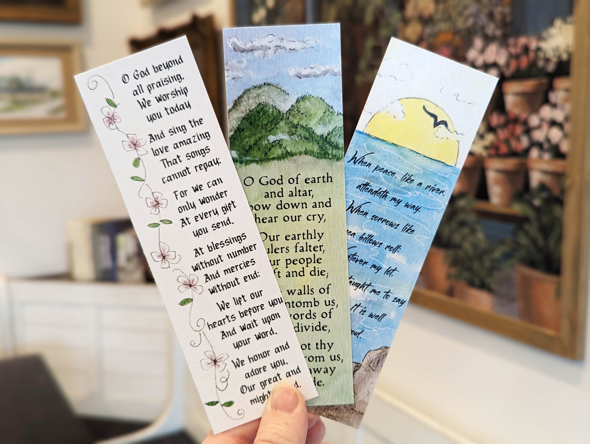 Christian Hymns Set of 3 Bookmarks