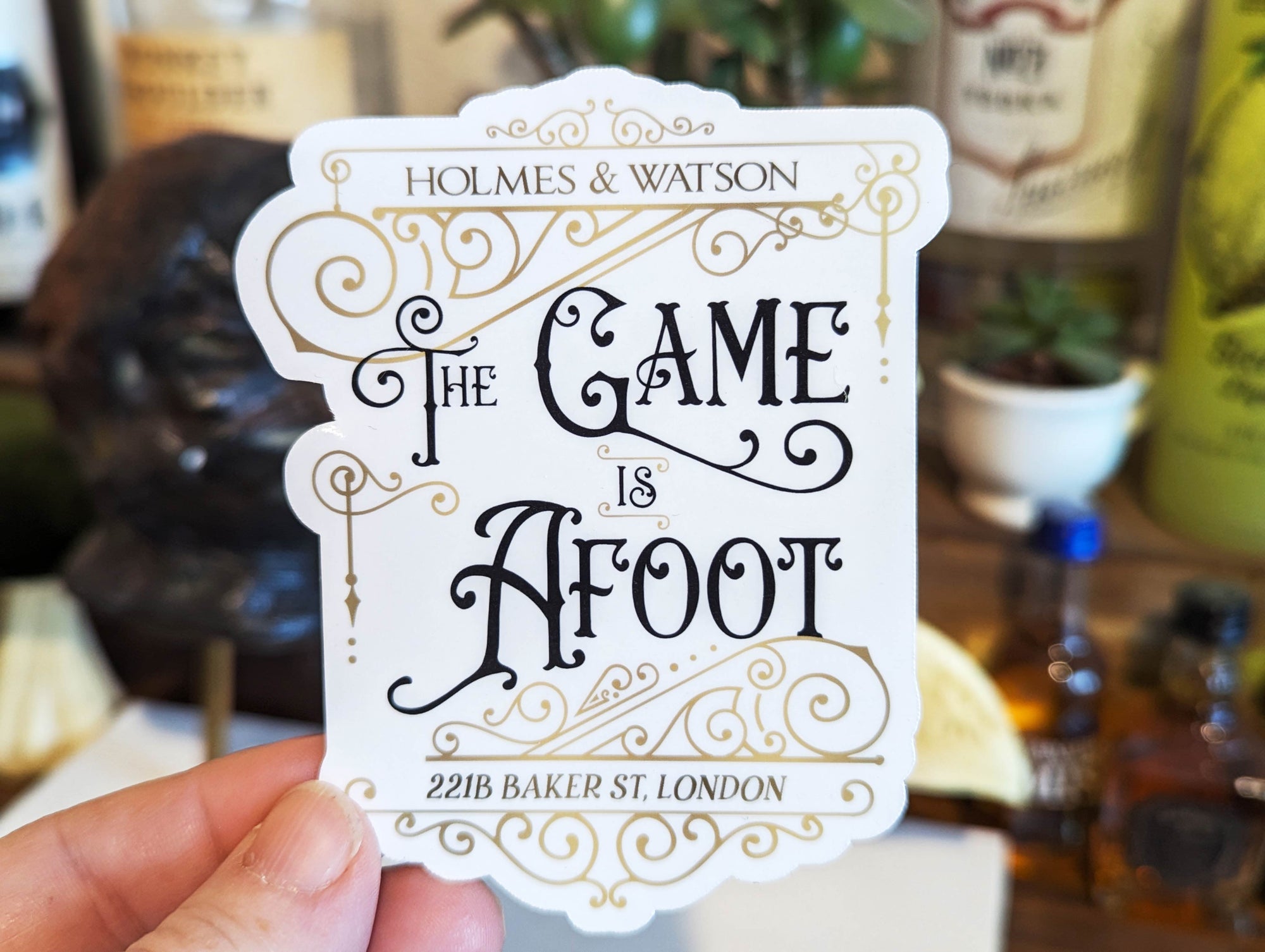 Sherlock Holmes "The Game is Afoot" Sticker