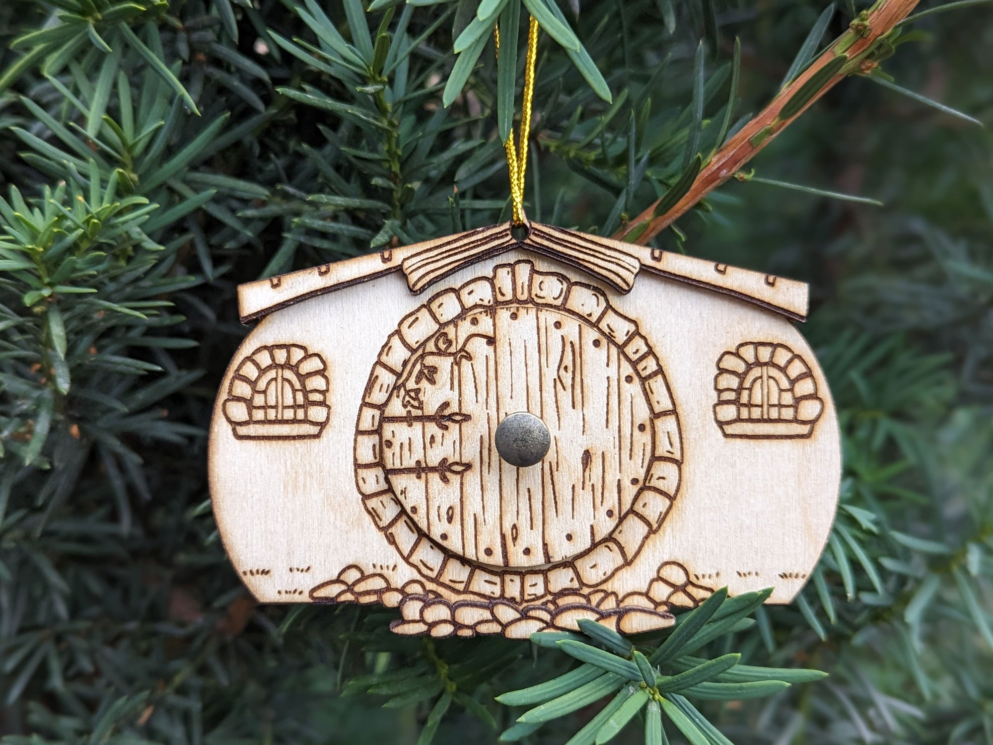 Lord of the Rings Hobbit Hole 2-Sided Christmas Ornament