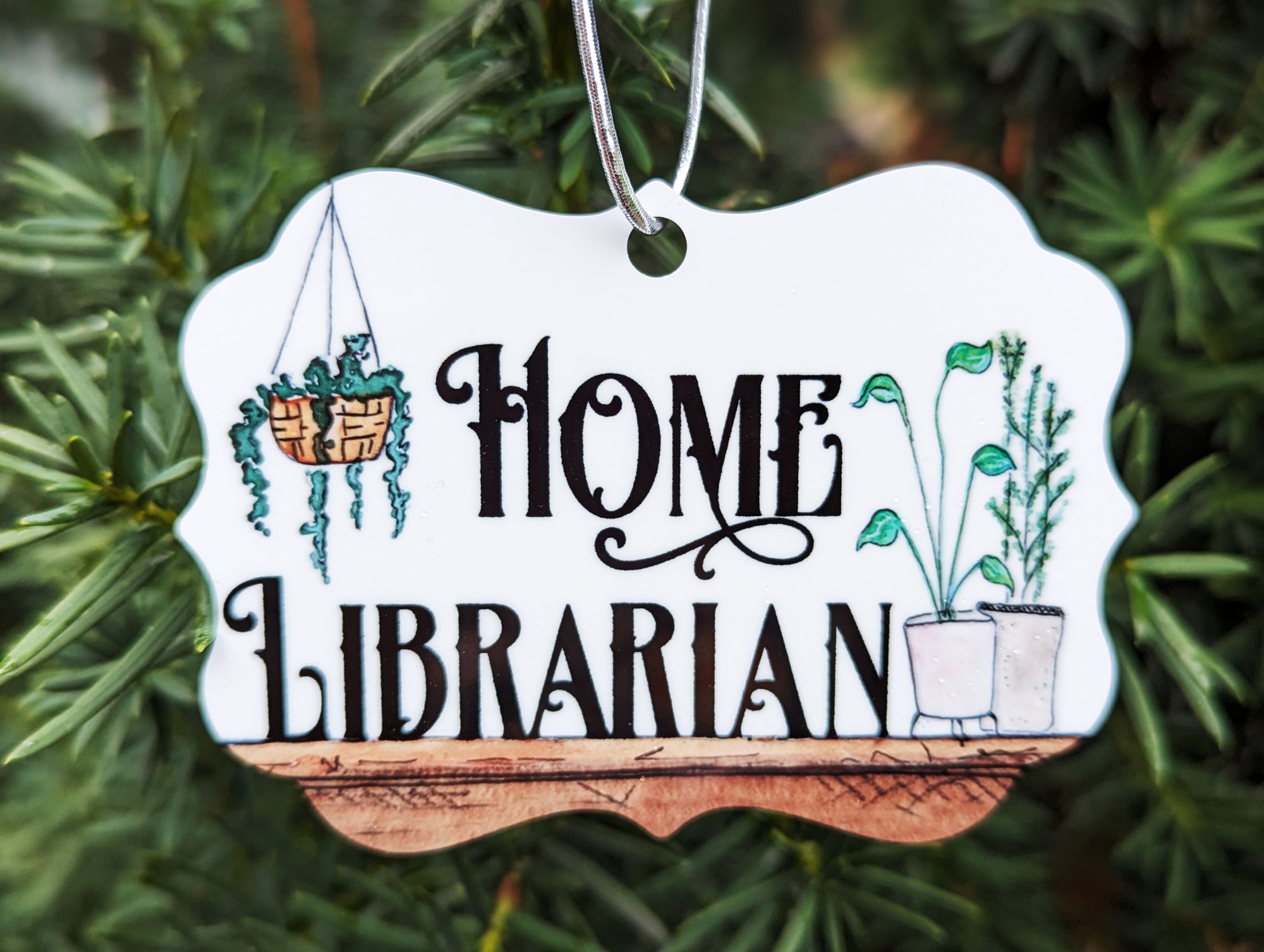 Home Librarian Christmas Ornament