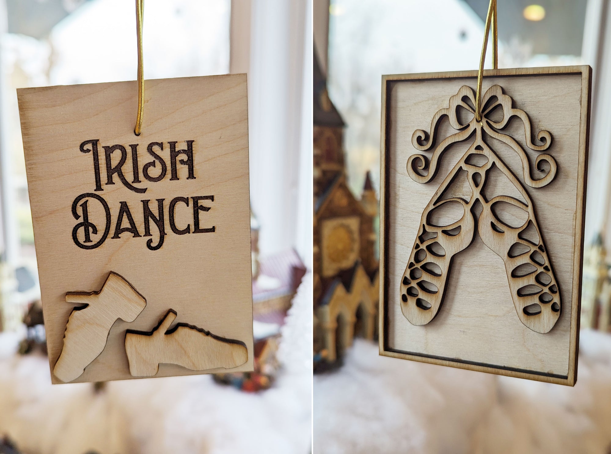 Irish Dance Wooden Christmas Ornament