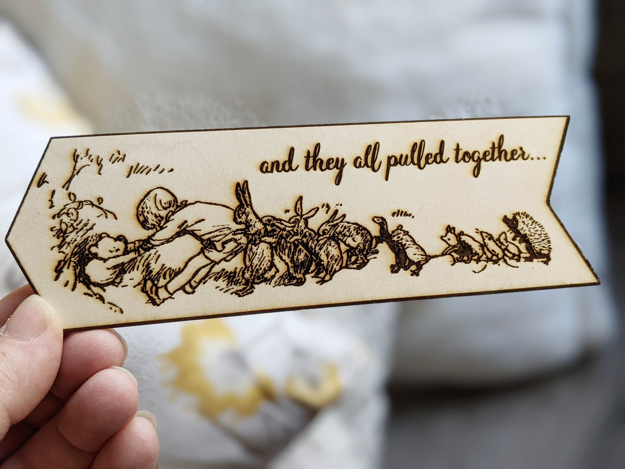 Winnie-the-Pooh Wooden Bookmark