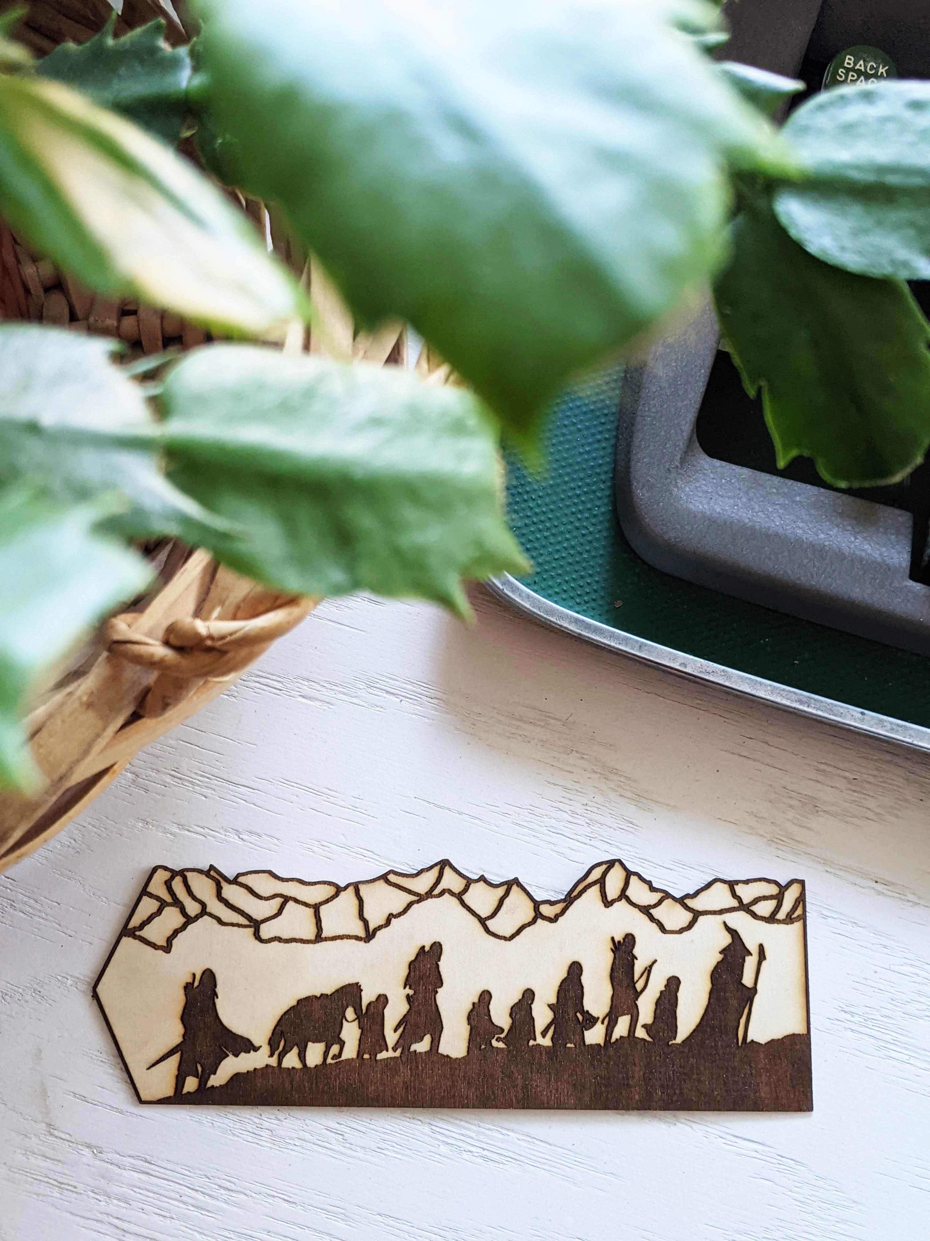 Lord of the Rings Wooden Bookmark - A Fine Quotation