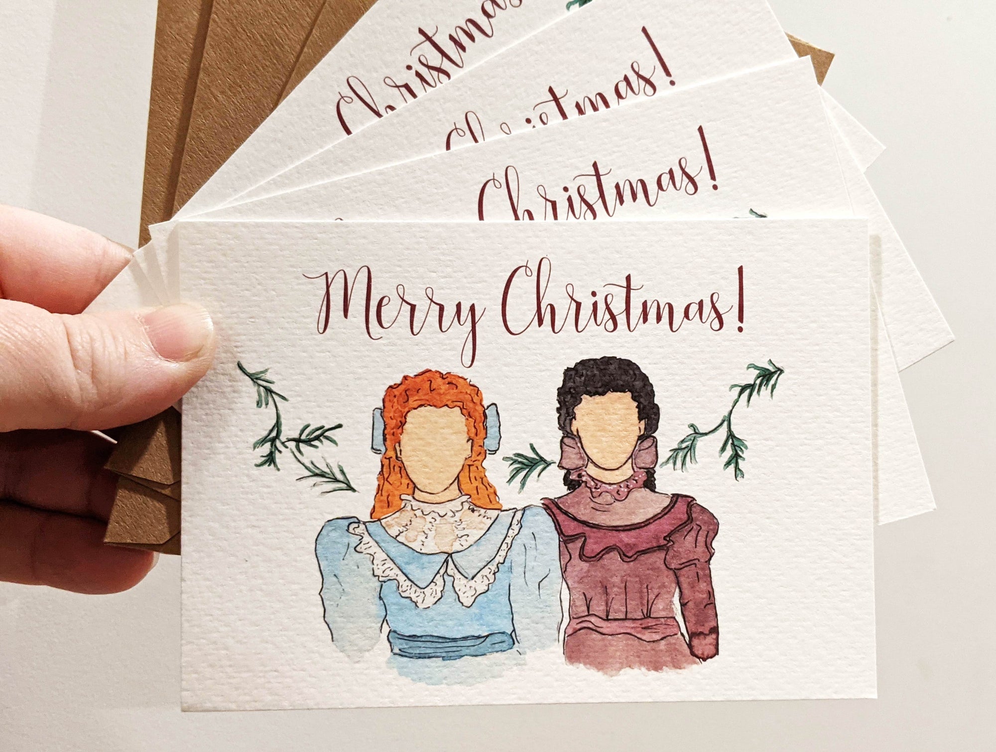 Anne & Diana Christmas Note Cards (Pack of 4)