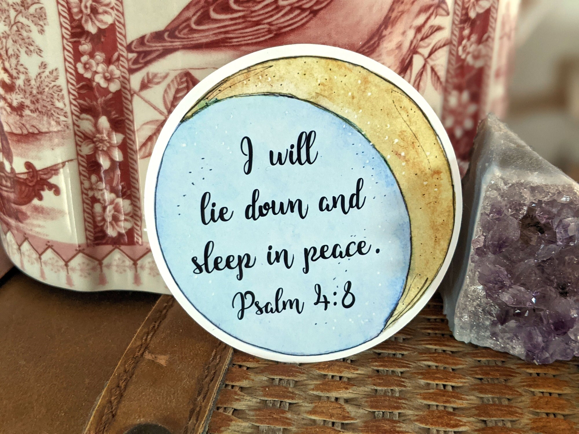 Psalm 4:8 Bible Sticker