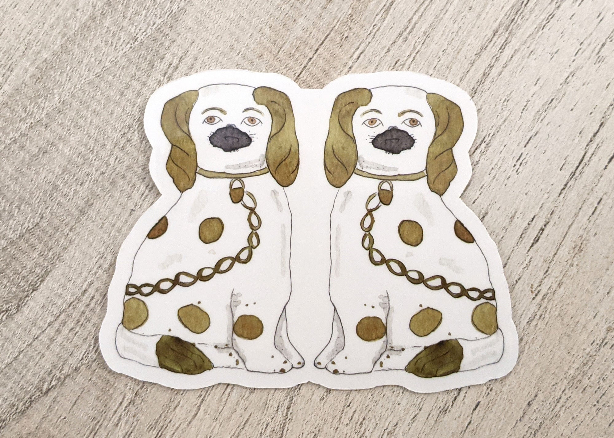 Gog & Magog Sticker Staffordshire Dogs from L. M. Montgomery