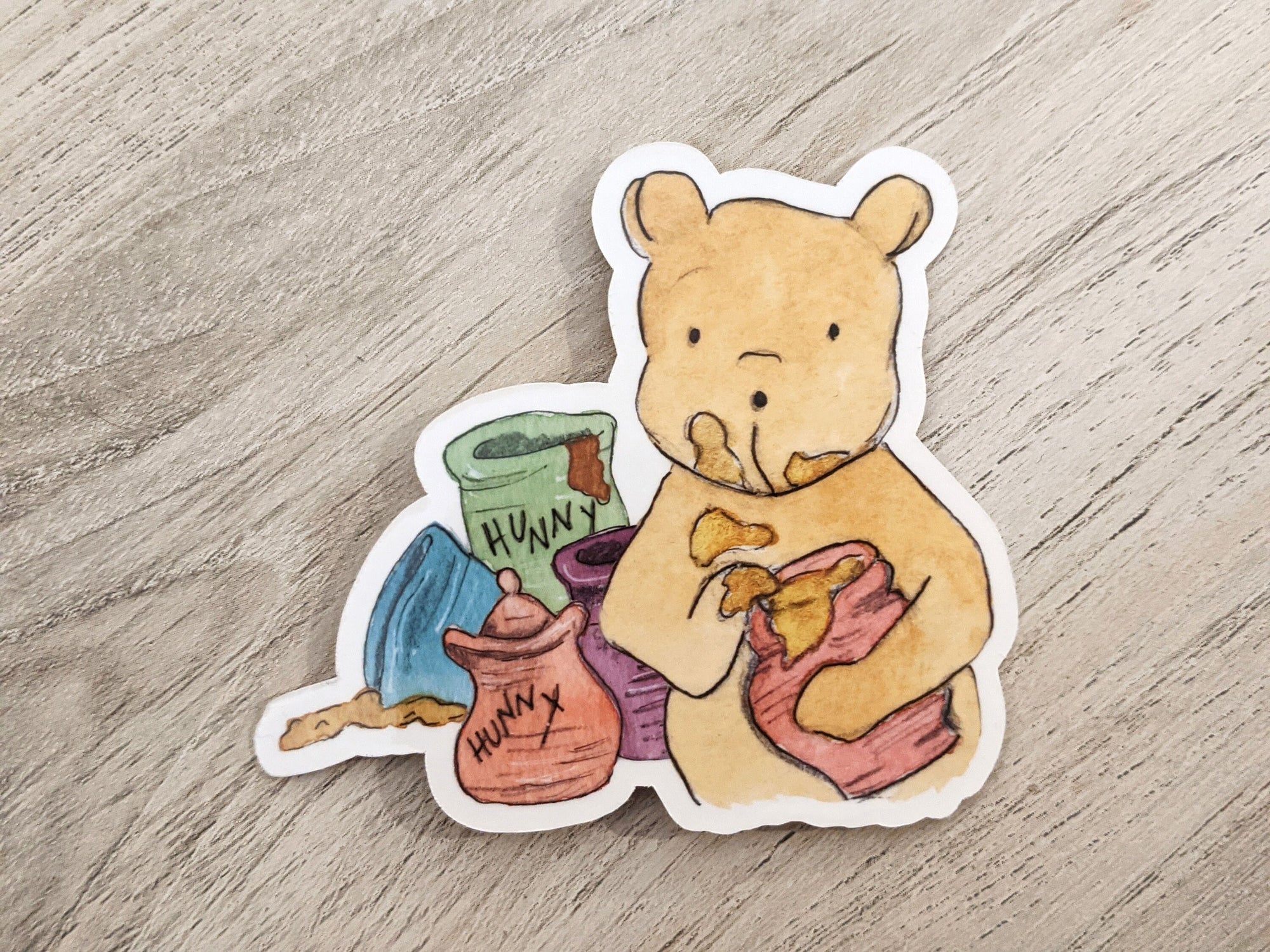 Winnie-the-Pooh Loves Honey Sticker by A. A. Milne
